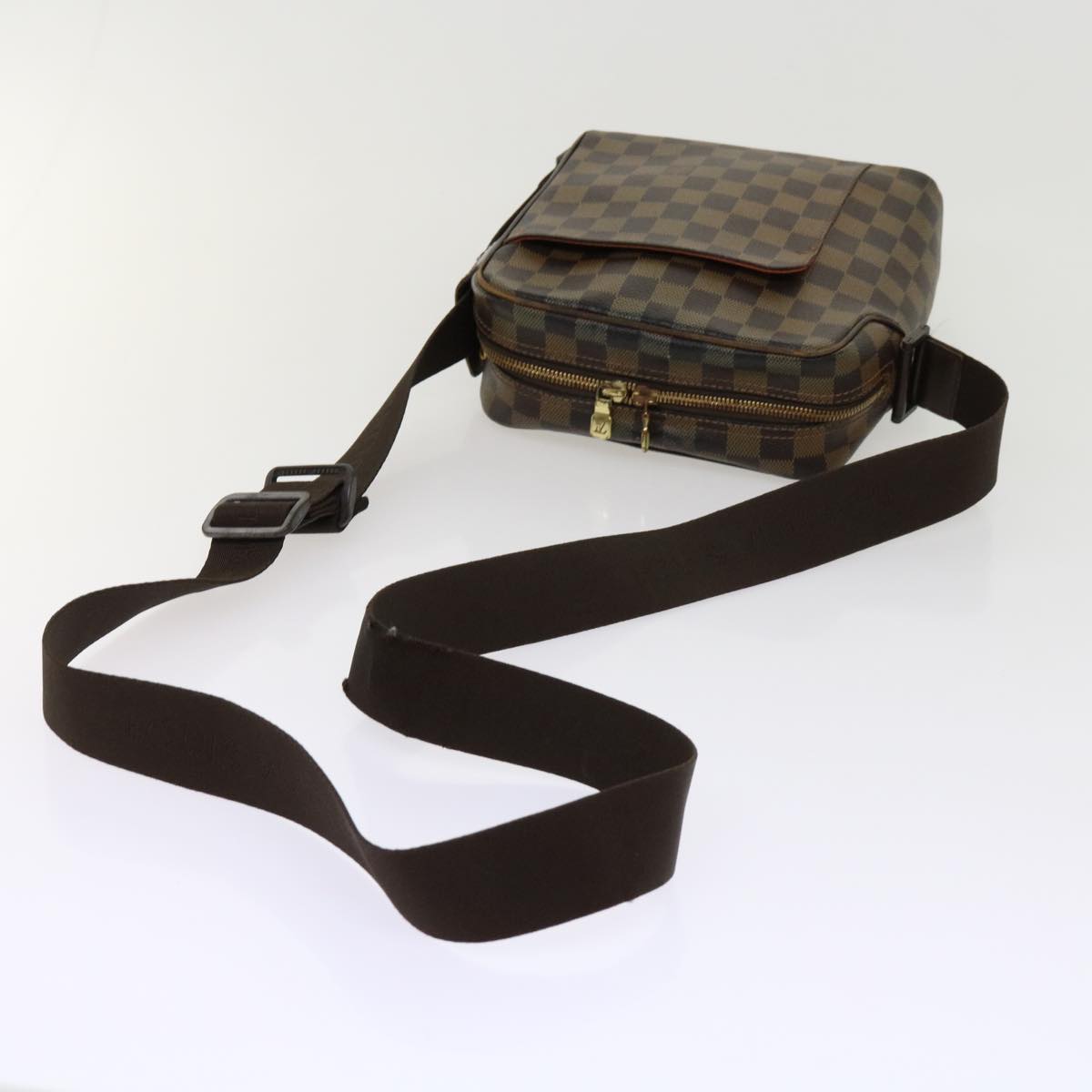 LOUIS VUITTON Damier Ebene Olaf PM Shoulder Bag N41442 LV Auth yk10000