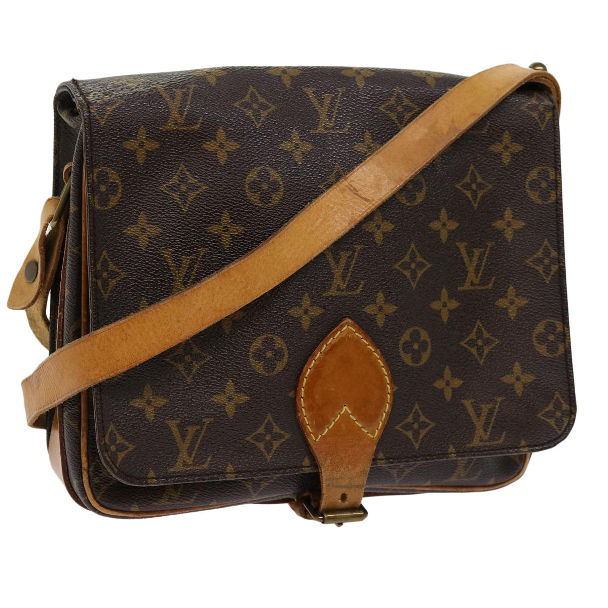 LOUIS VUITTON Monogram Cartouchiere GM Shoulder Bag M51252 LV Auth yk10002