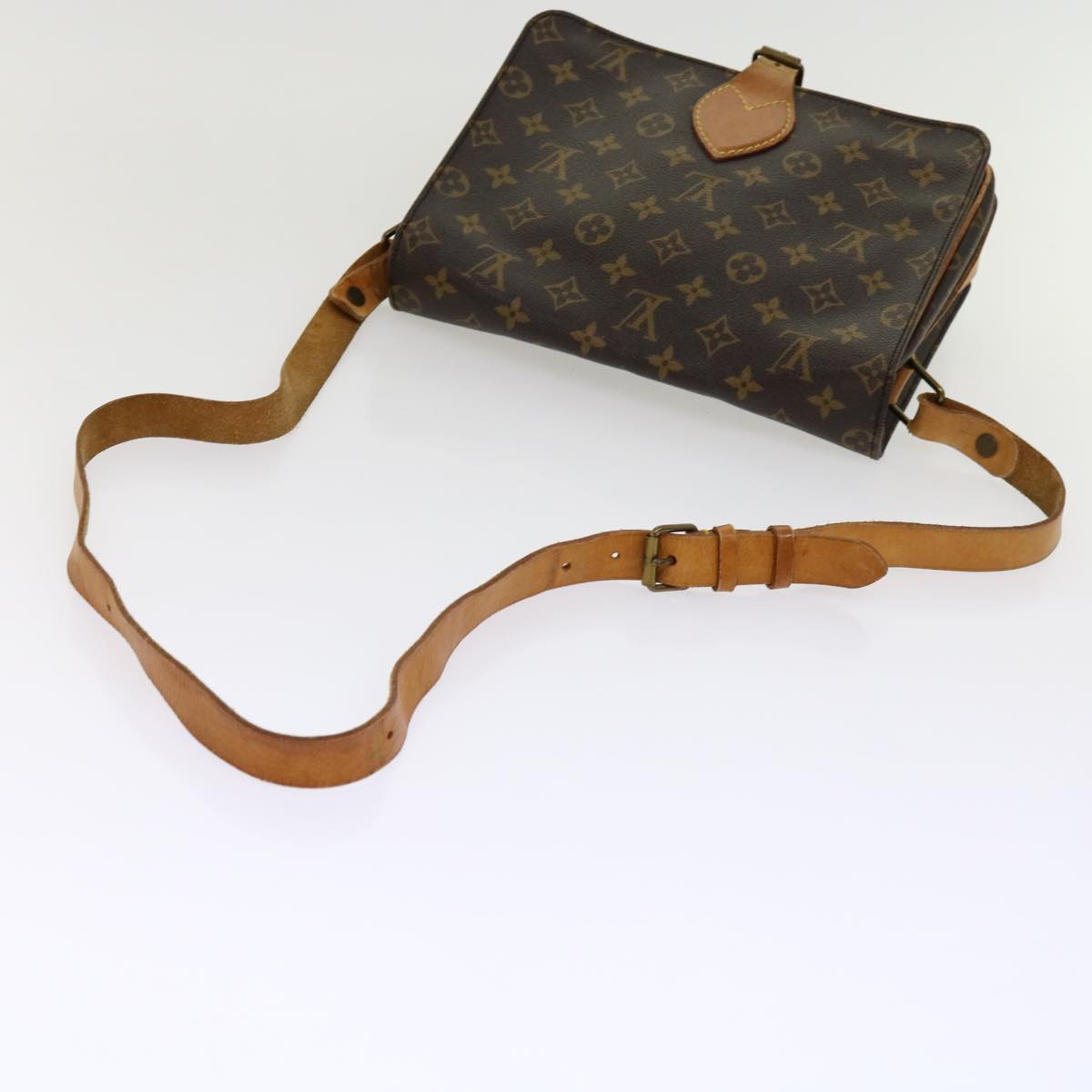 LOUIS VUITTON Monogram Cartouchiere GM Shoulder Bag M51252 LV Auth yk10002