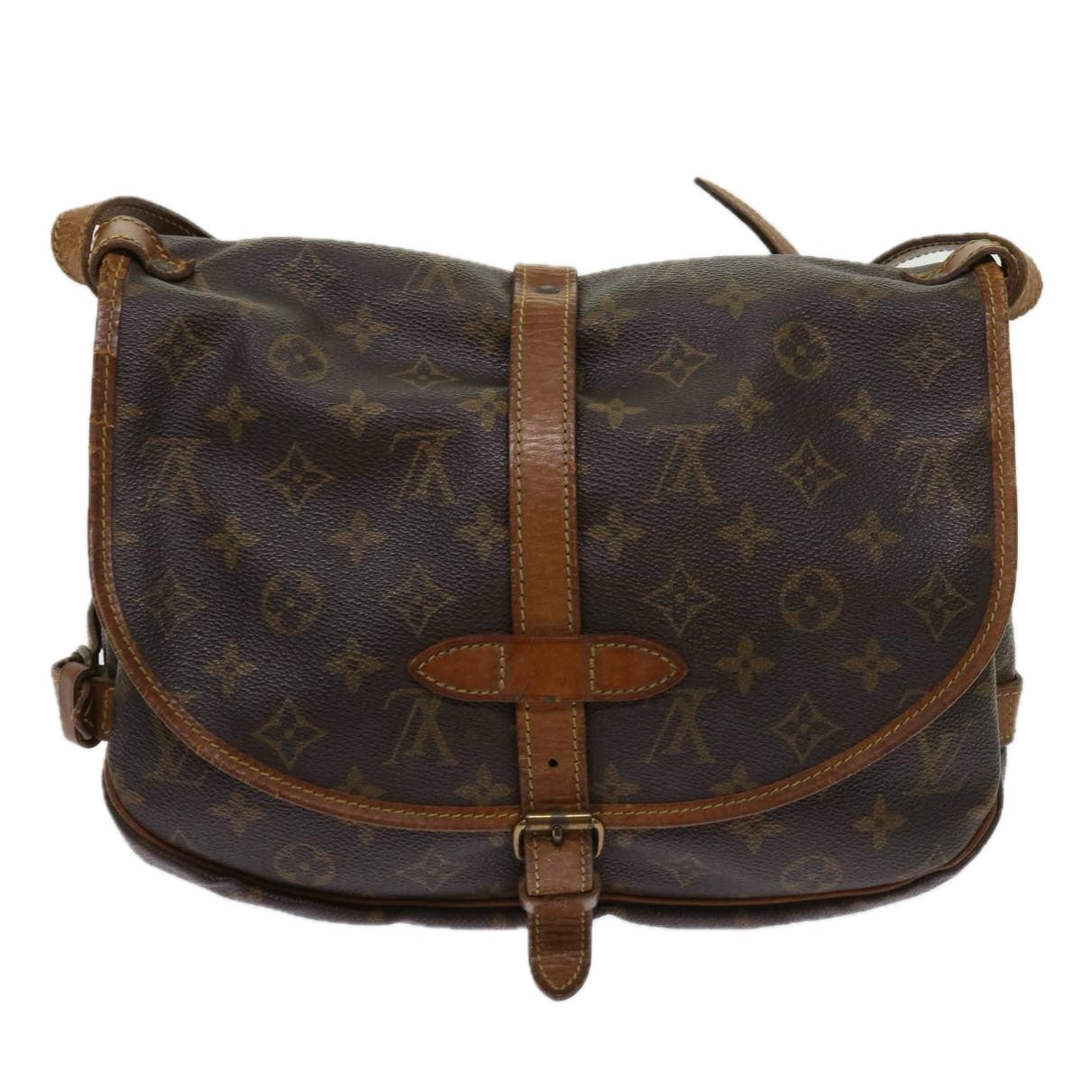 LOUIS VUITTON Monogram Saumur 30 Shoulder Bag M42256 LV Auth yk10048 - 0