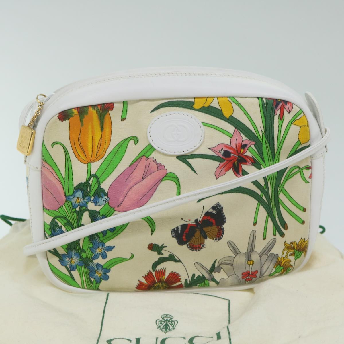 GUCCI Shoulder Bag Canvas Multicolor 007 113 0068 Auth yk10118