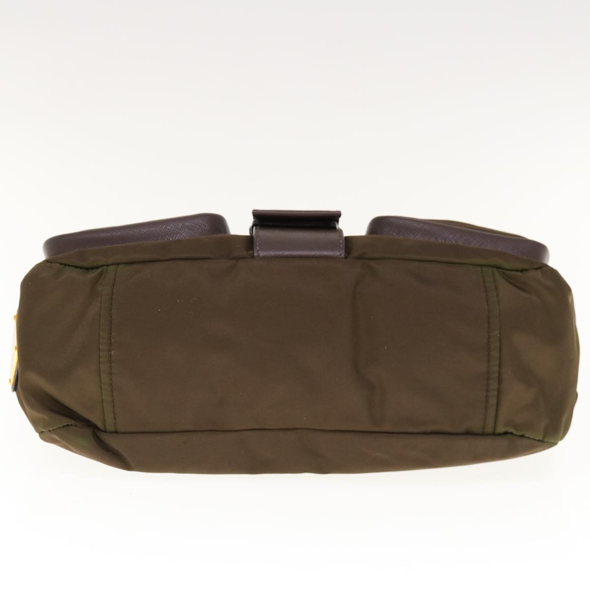 PRADA Shoulder Bag Nylon Khaki Auth yk10144