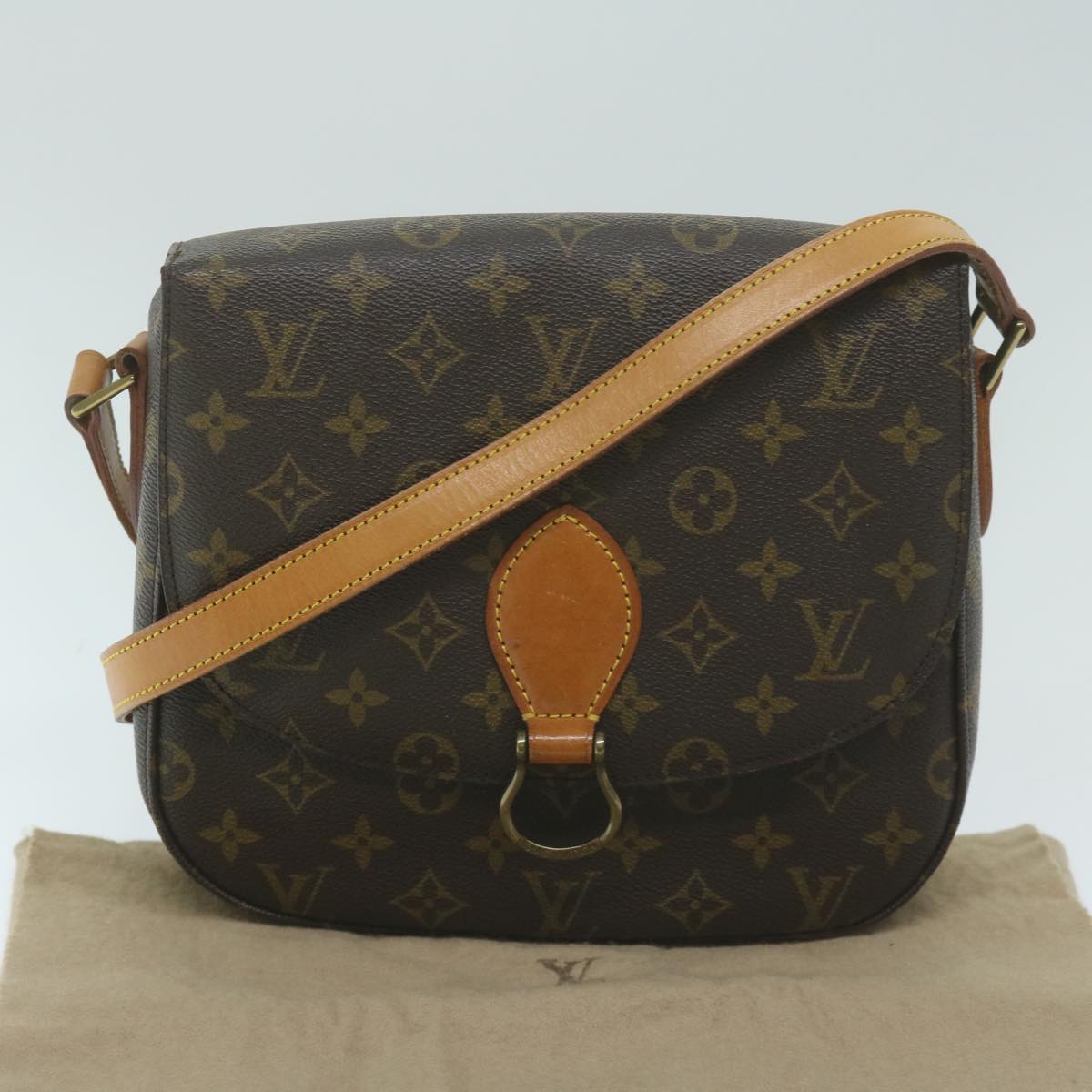 LOUIS VUITTON Monogram Saint Cloud GM Shoulder Bag M51242 LV Auth yk10146