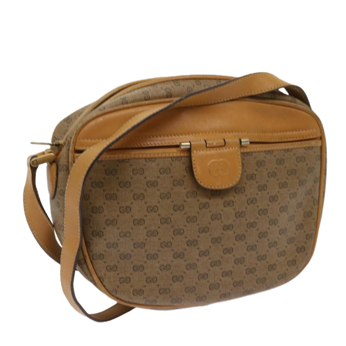 GUCCI Micro GG Supreme Shoulder Bag Beige 007 256 0024 Auth yk10229