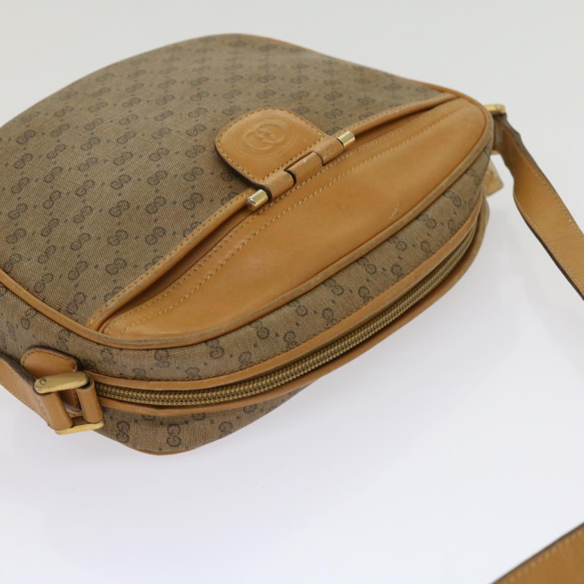 GUCCI Micro GG Supreme Shoulder Bag Beige 007 256 0024 Auth yk10229