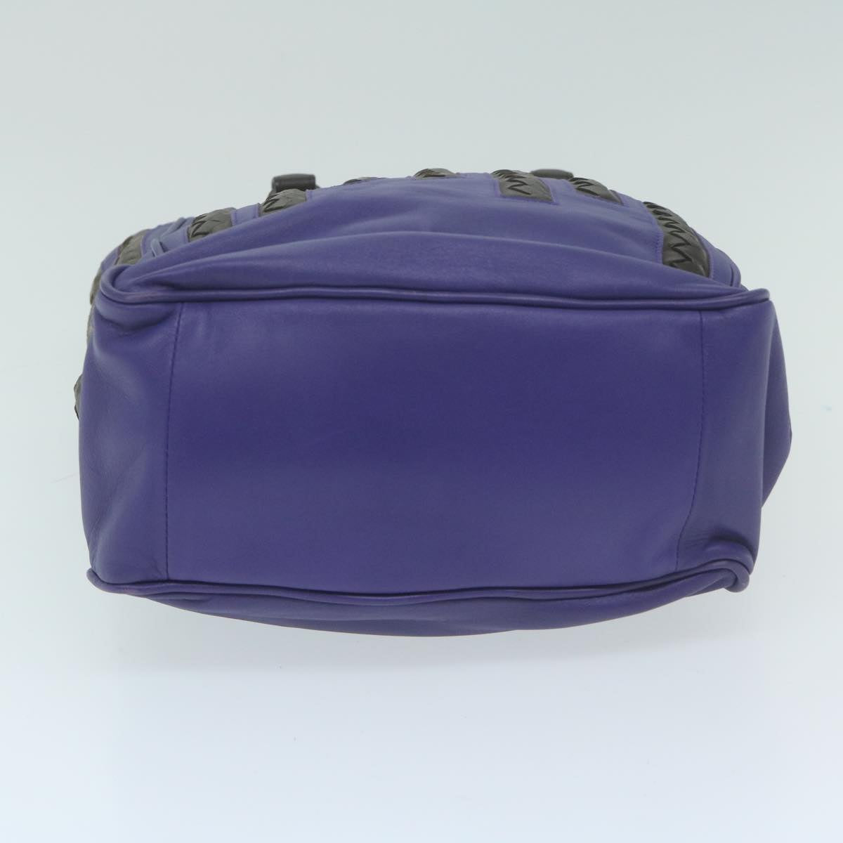 BOTTEGAVENETA INTRECCIATO Tote Bag Leather Purple Auth yk10235