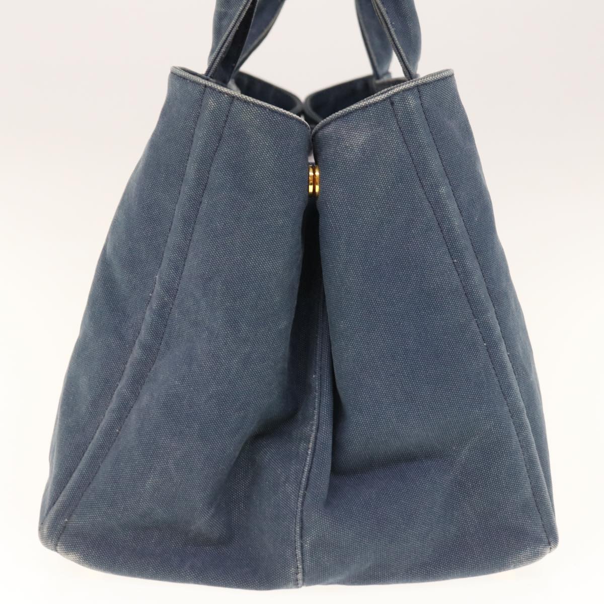 PRADA Canapa GM Tote Bag Canvas Navy Auth yk10287