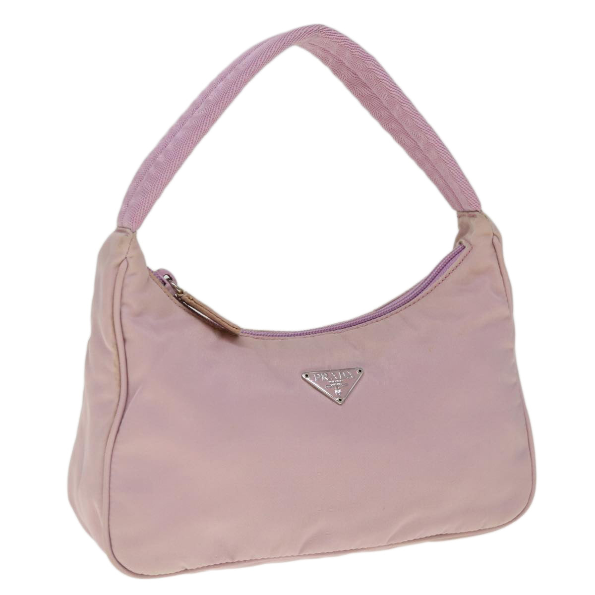 PRADA Hand Bag Nylon Pink Auth yk10304