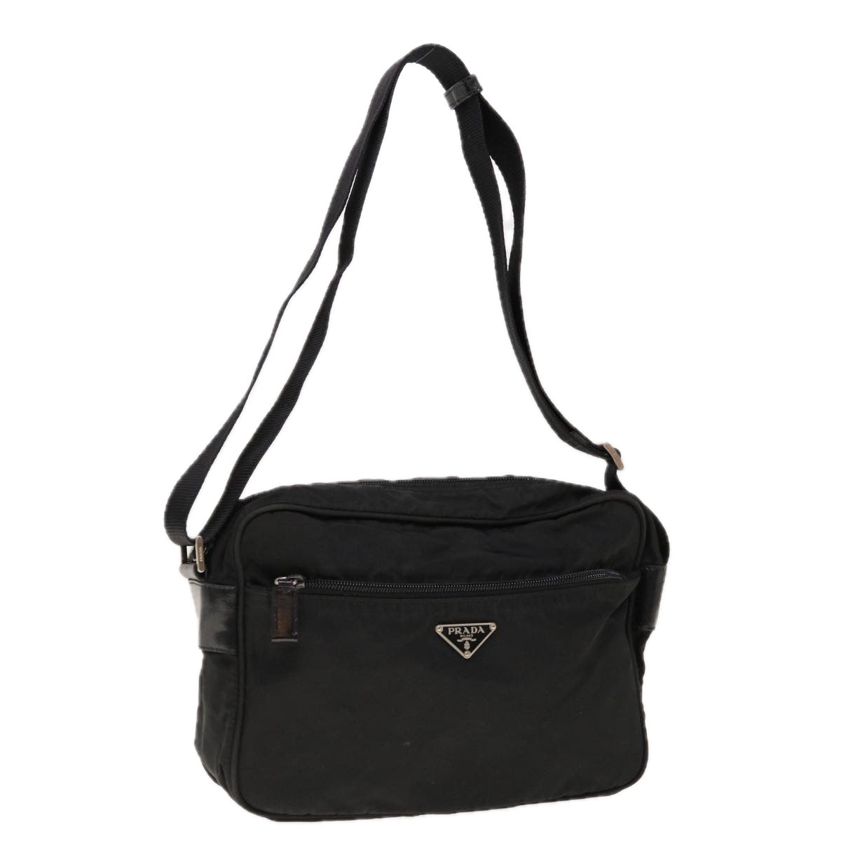 PRADA Shoulder Bag Nylon Black Auth yk10332