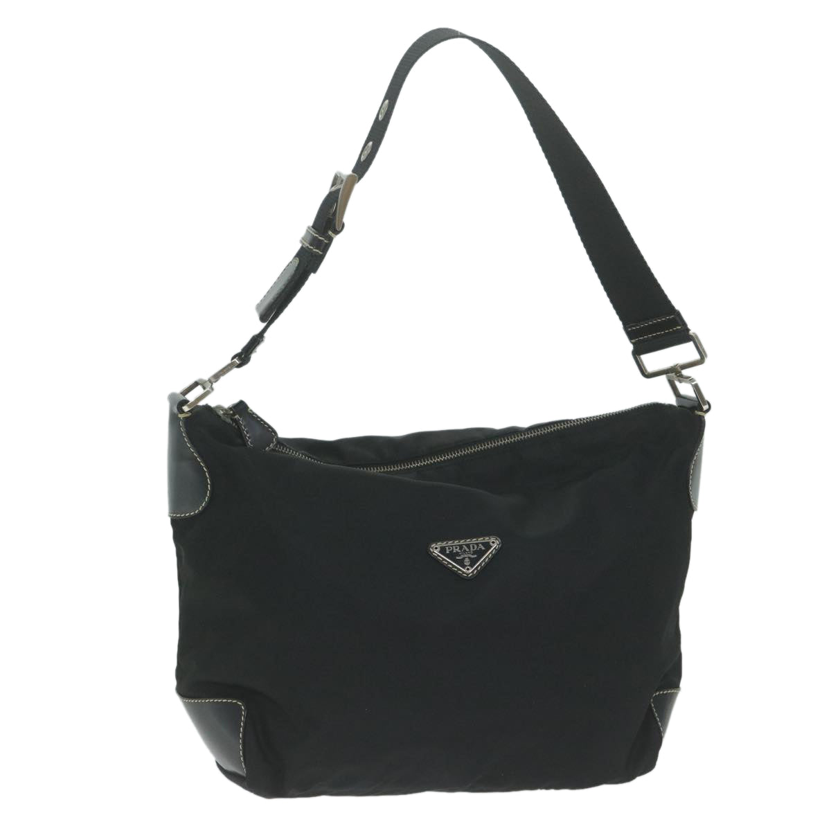 PRADA Shoulder Bag Nylon Black Auth yk10371