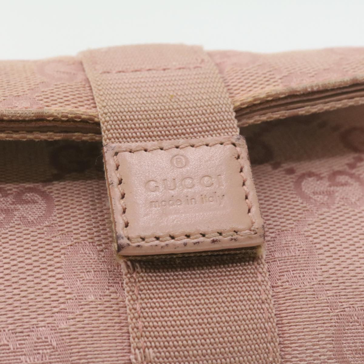 GUCCI GG Canvas Pouch Pink 0391055 Auth yk1437