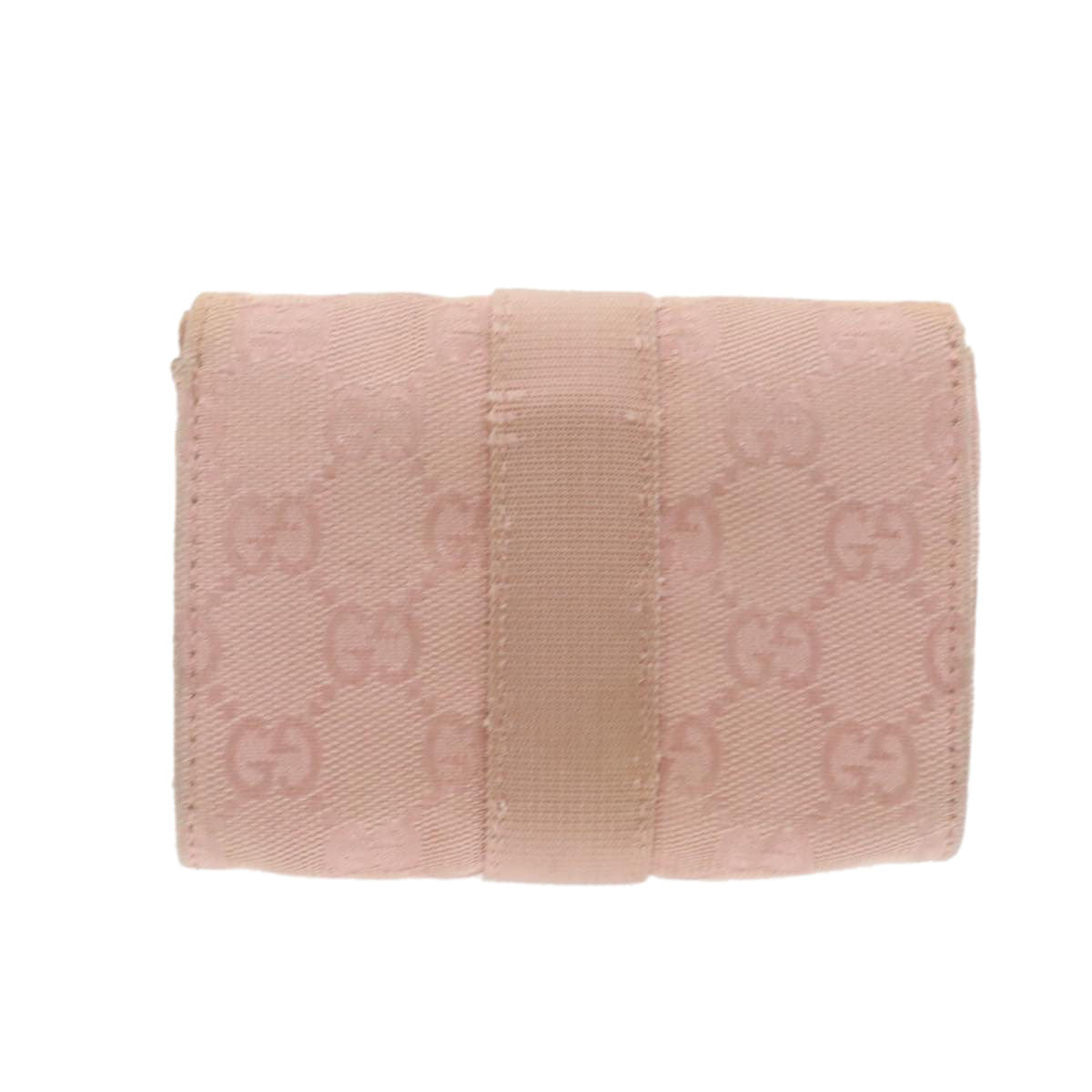 GUCCI GG Canvas Pouch Pink 0391055 Auth yk1437