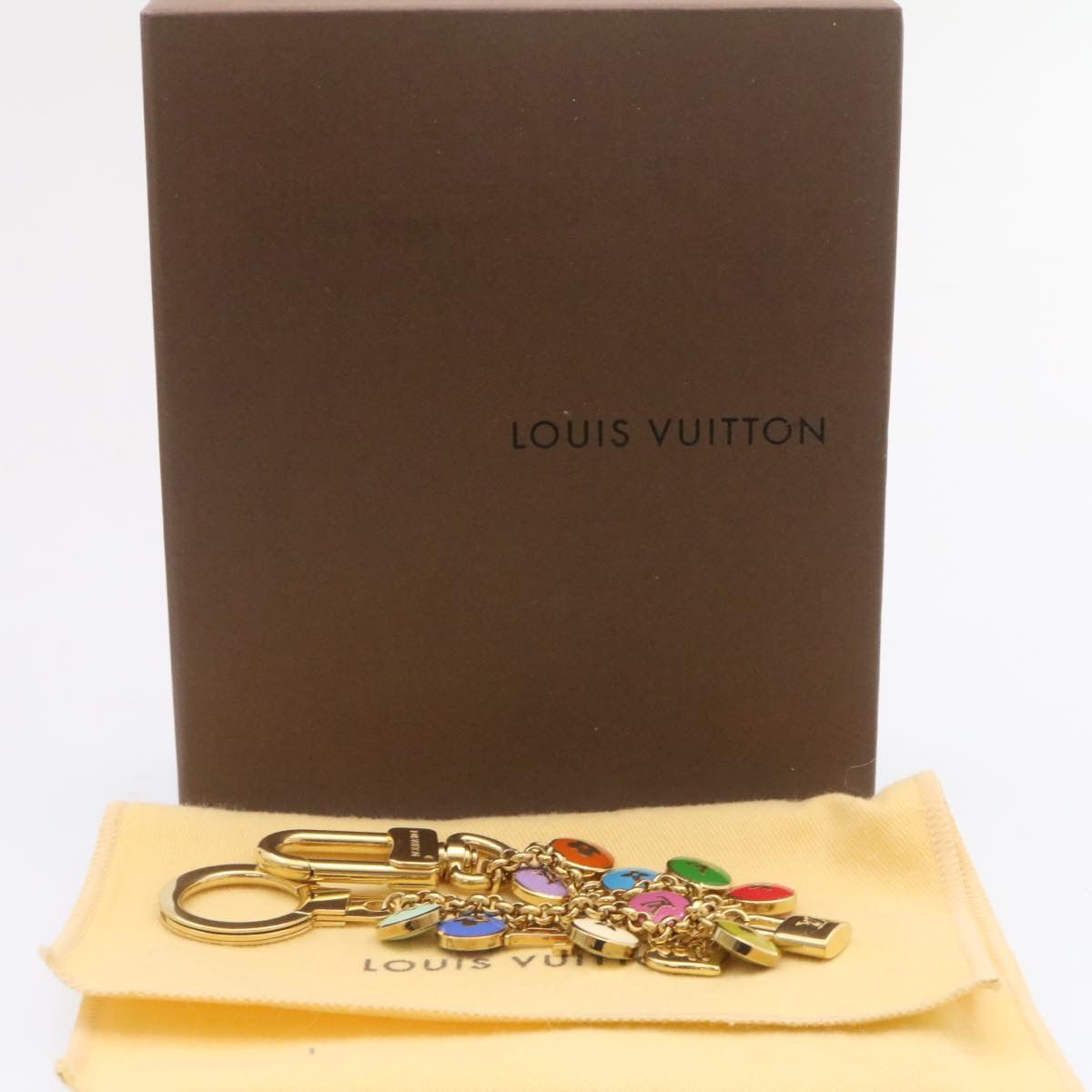 LOUIS VUITTON Porte Cles Chainne Pastilles Charm Multicolor M65380 Auth yk2431
