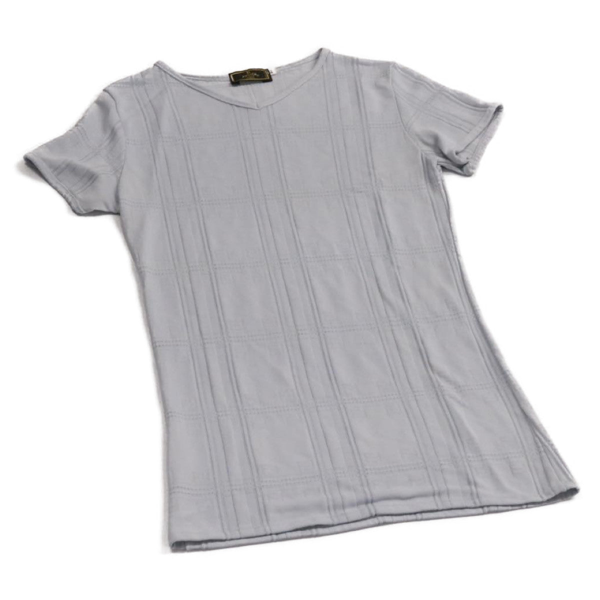 FENDI Zucca Short-sleeved T-shirt Light Blue Auth yk2674