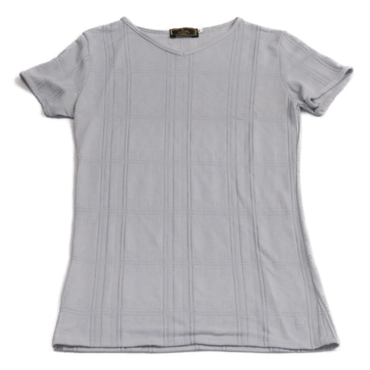 FENDI Zucca Short-sleeved T-shirt Light Blue Auth yk2674