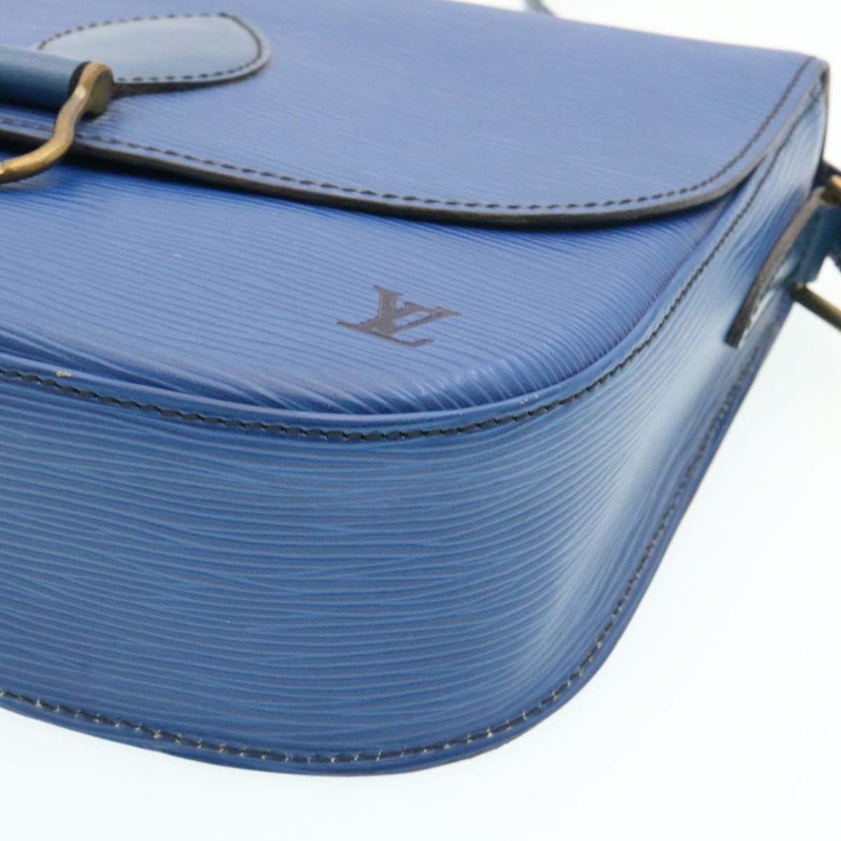 LOUIS VUITTON Epi Saint Cloud GM Shoulder Bag Blue M52195 LV Auth yk2830