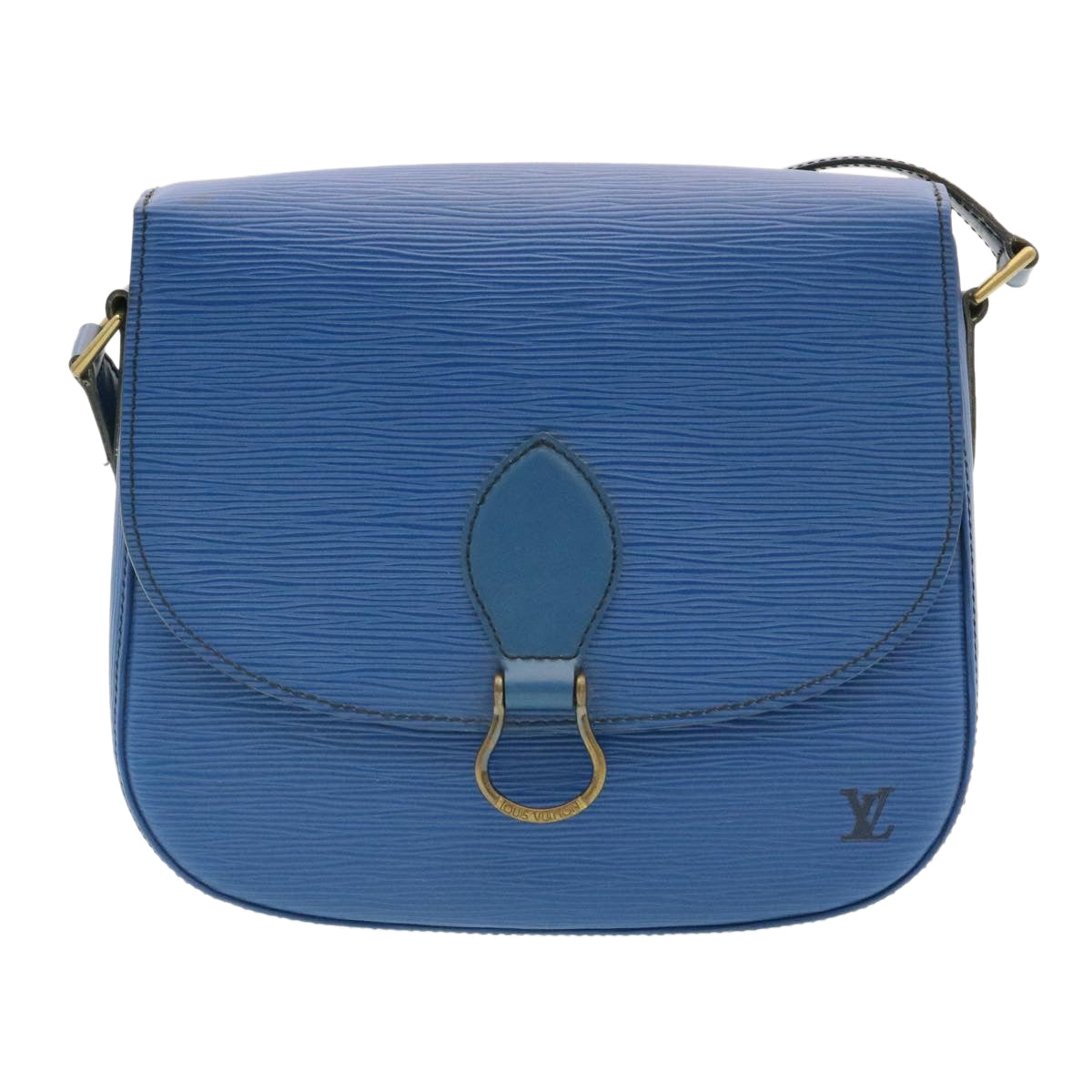 LOUIS VUITTON Epi Saint Cloud GM Shoulder Bag Blue M52195 LV Auth yk2830