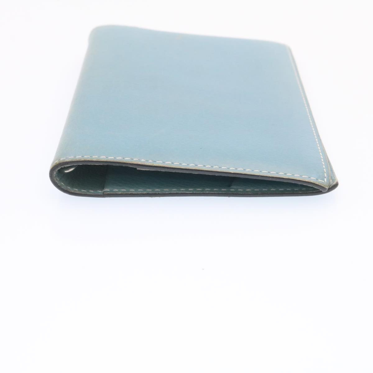 HERMES Notebook Cover Leather Light Blue Auth yk2852