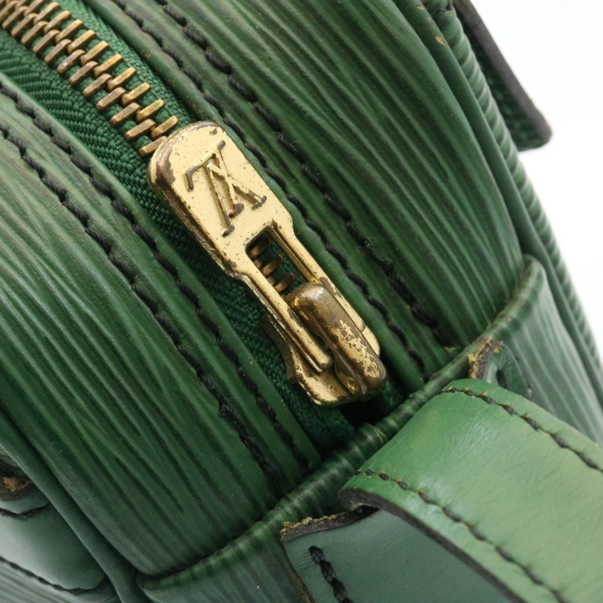 LOUIS VUITTON Epi June Feuille Shoulder Bag Green M52154 LV Auth yk3239