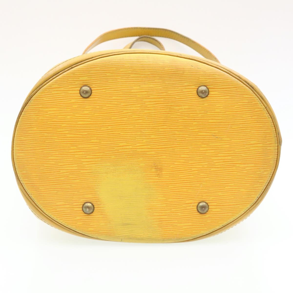 LOUIS VUITTON Epi Bucket GM Shoulder Bag Yellow LV Auth yk3370