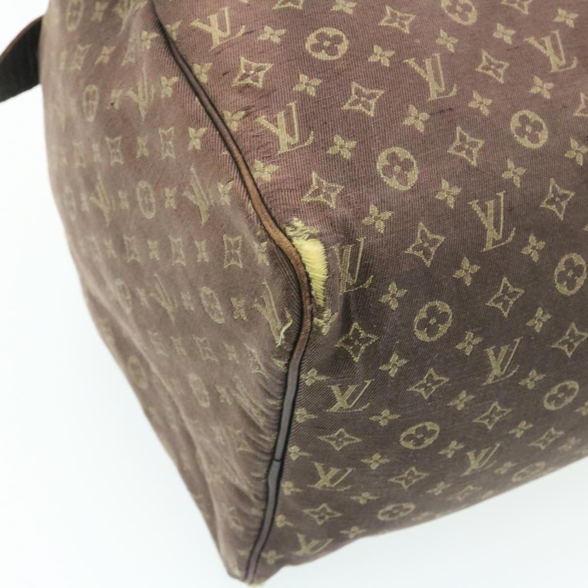 LOUIS VUITTON Monogram Mini Lin Speedy 30 Hand Bag Ebene M95224 LV Auth yk3378