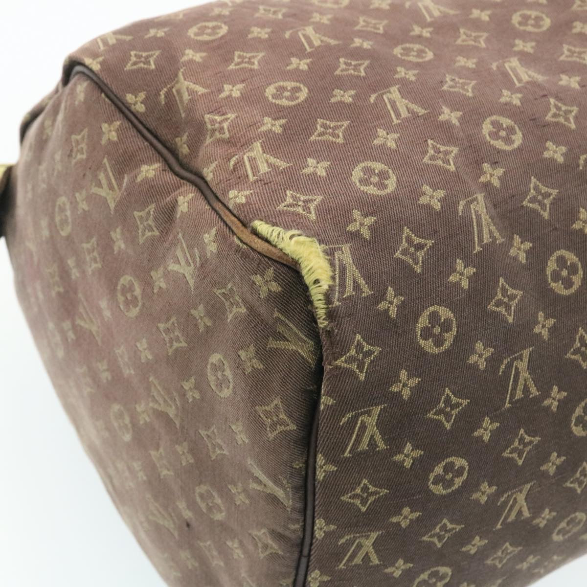 LOUIS VUITTON Monogram Mini Lin Speedy 30 Hand Bag Ebene M95224 LV Auth yk3378