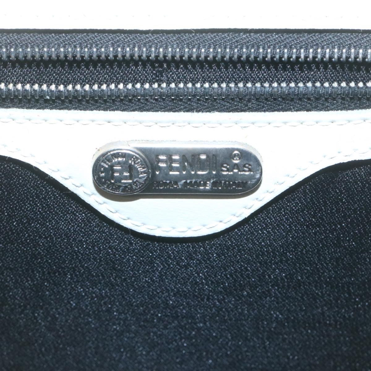 FENDI 2Way Shoulder Bag Hand Bag Enamel Beige Auth yk3458