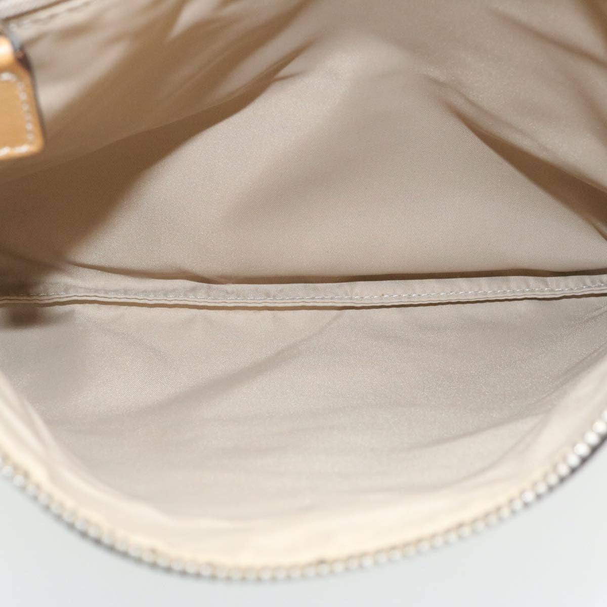 Christian Dior Trotter Canvas Shoulder Bag Leather Beige Auth yk3478
