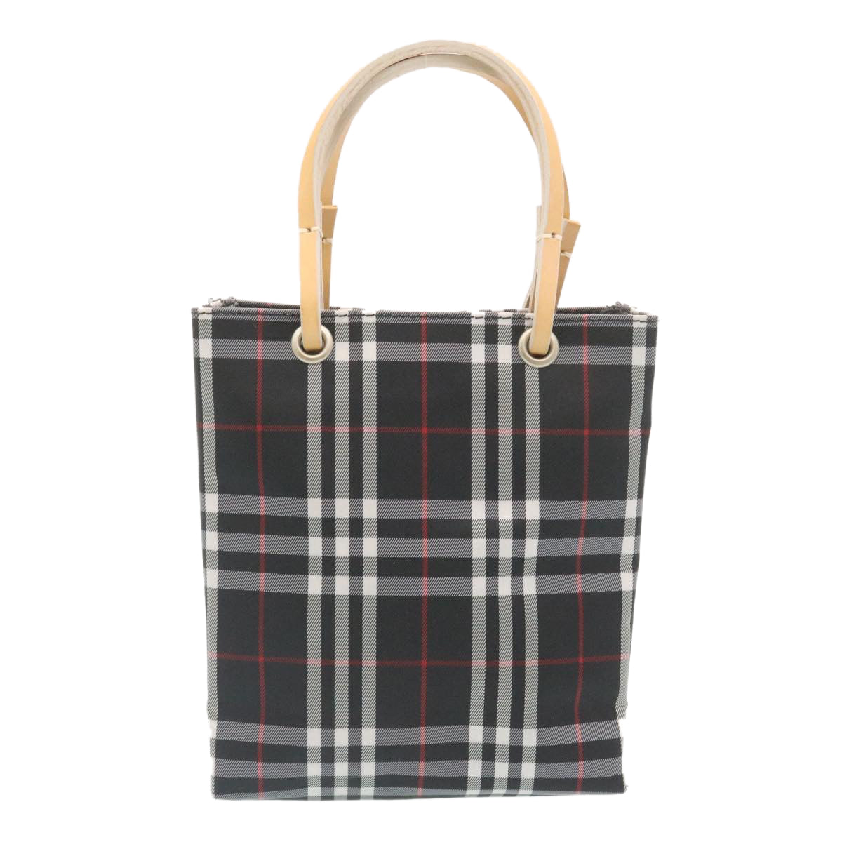 BURBERRY Nova Check Mini Hand Bag Black Auth yk3814