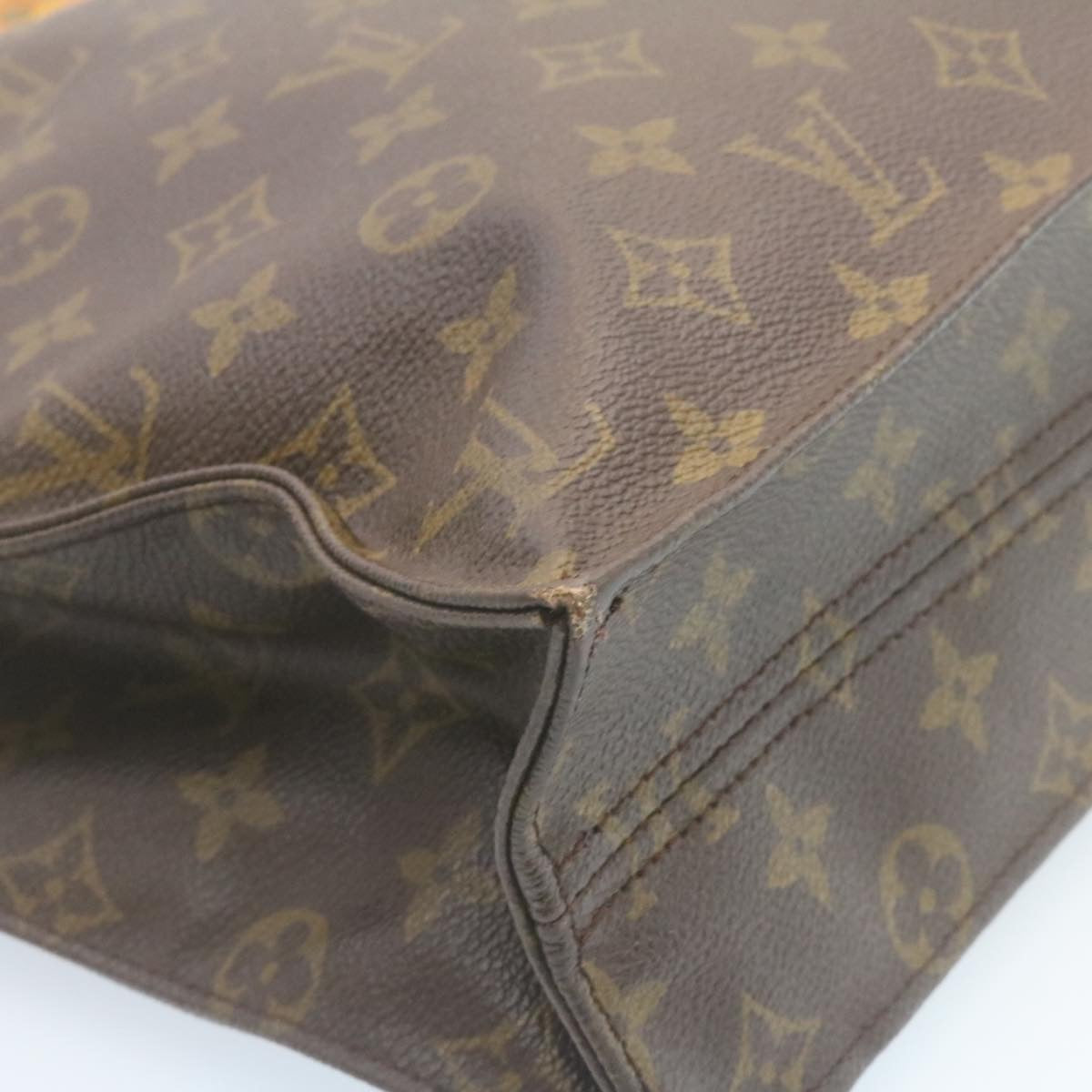 LOUIS VUITTON Monogram Sac Plat Hand Bag M51140 LV Auth yk3837