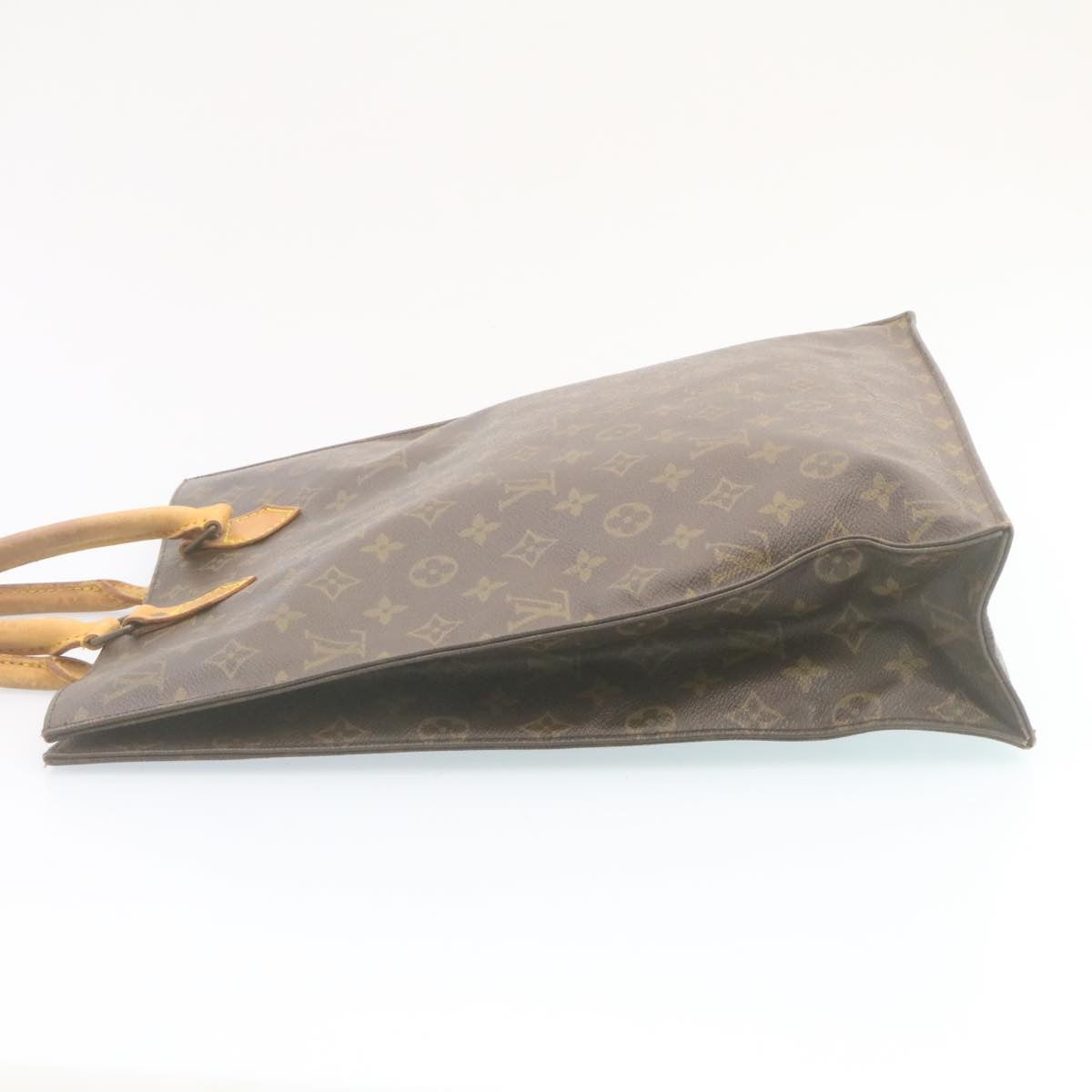 LOUIS VUITTON Monogram Sac Plat Hand Bag M51140 LV Auth yk3837