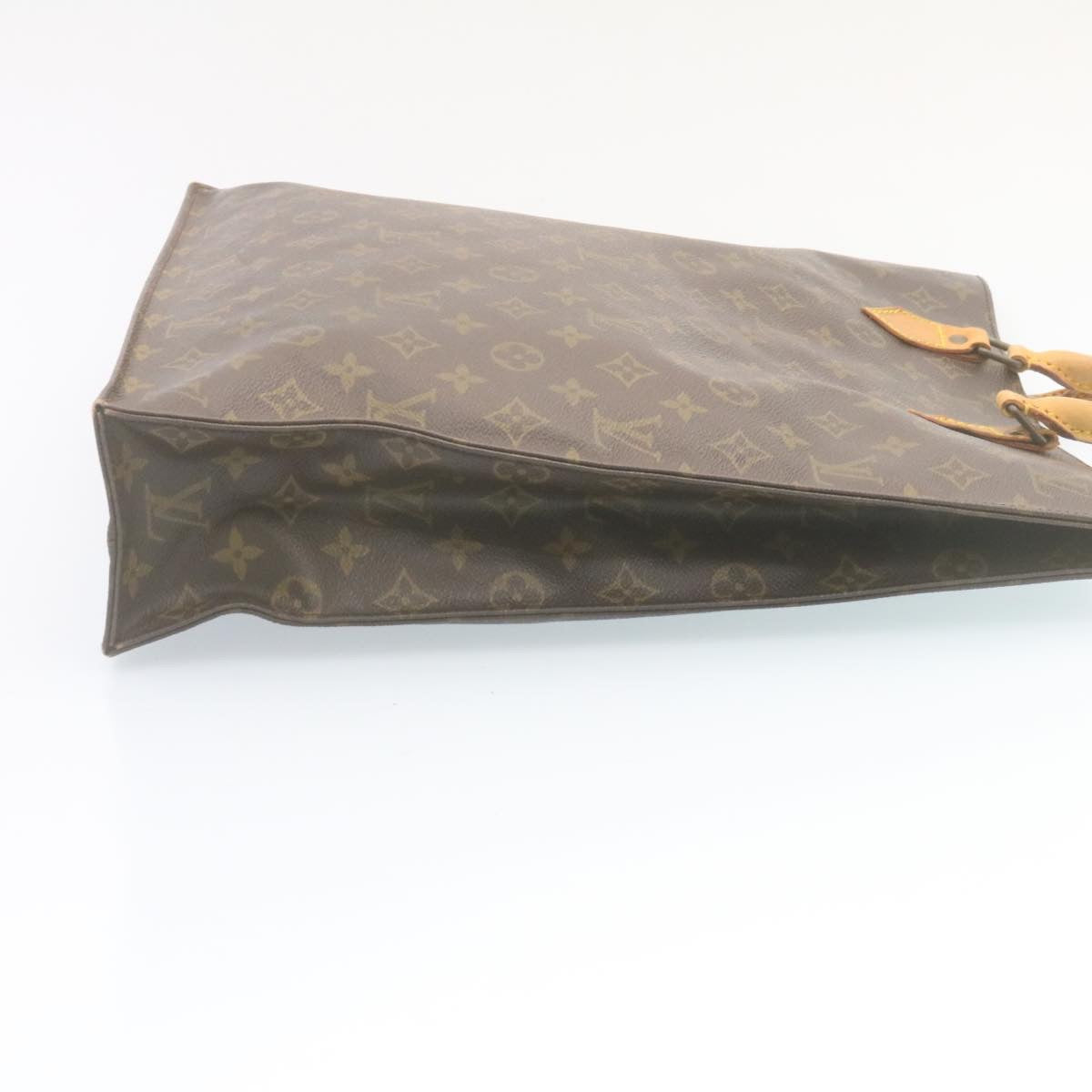 LOUIS VUITTON Monogram Sac Plat Hand Bag M51140 LV Auth yk3837