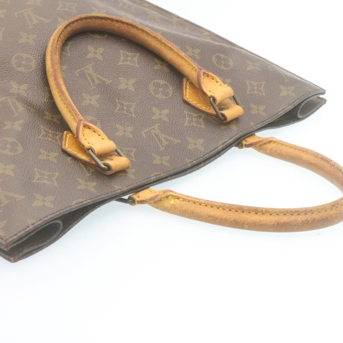 LOUIS VUITTON Monogram Sac Plat Hand Bag M51140 LV Auth yk3837