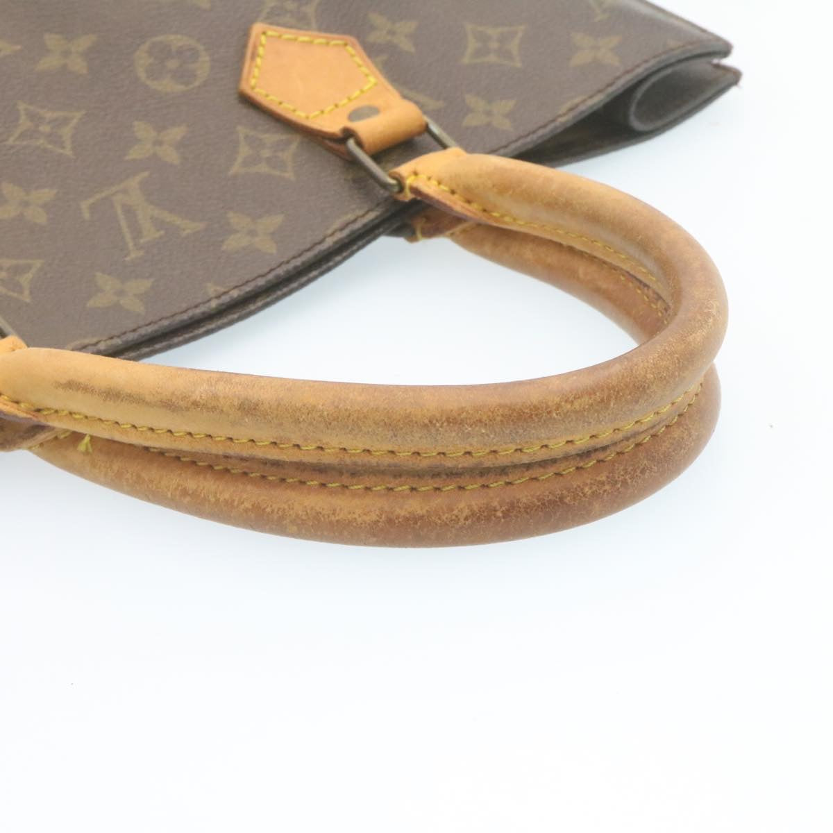 LOUIS VUITTON Monogram Sac Plat Hand Bag M51140 LV Auth yk3837