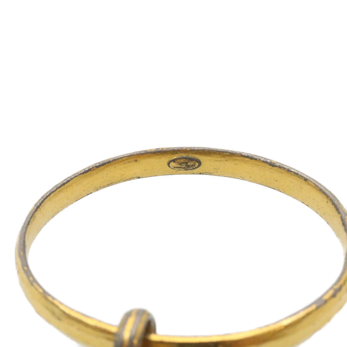 CHANEL Bangle Bracelet Gold CC Auth yk3975