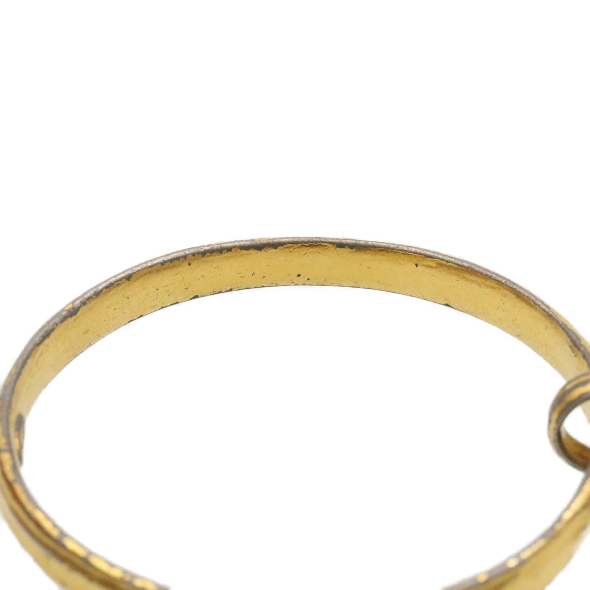 CHANEL Bangle Bracelet Gold CC Auth yk3975