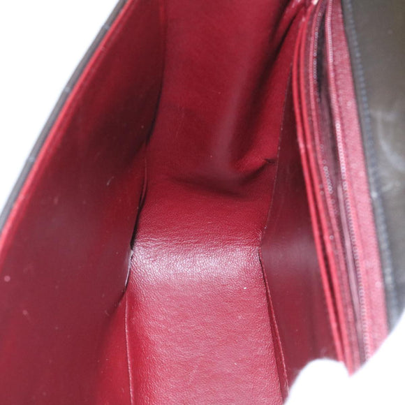 CHANEL Mademoiselle Big COCO Mark Chain ShoulderBag Lamb Skin Black Auth yk4080A