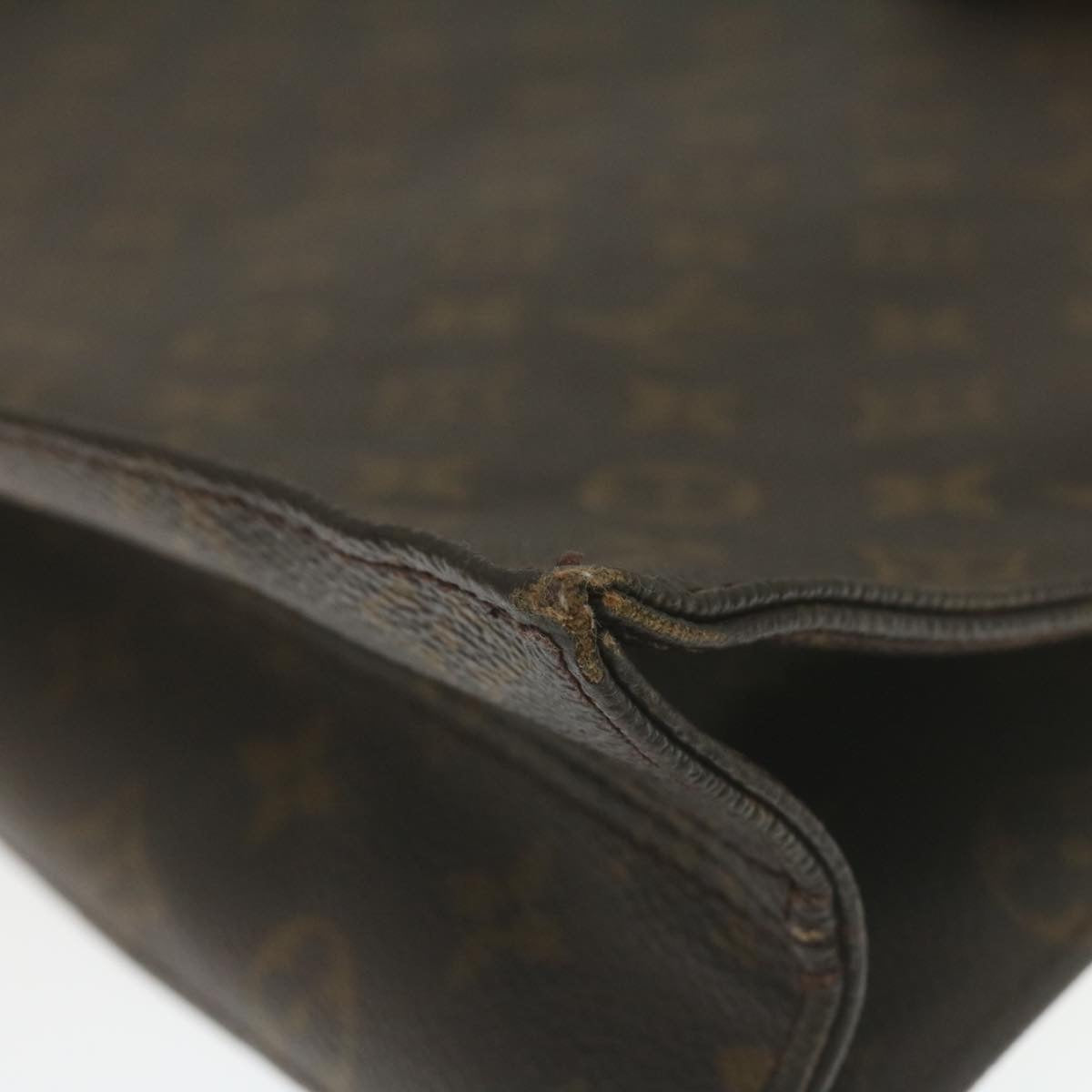 LOUIS VUITTON Monogram Sac Plat Hand Bag M51140 LV Auth yk4210