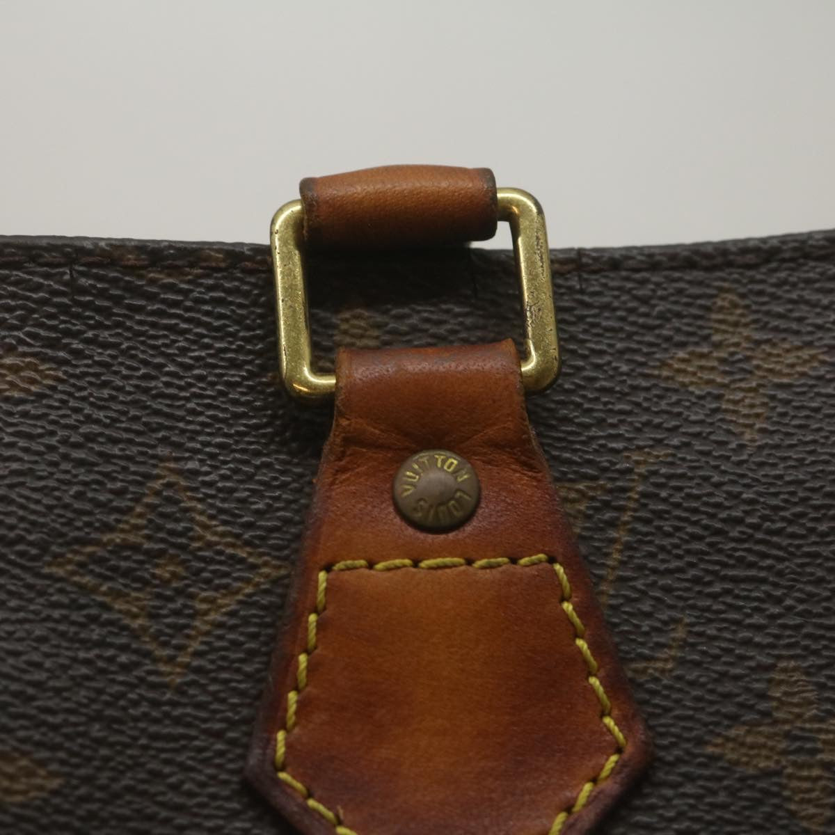 LOUIS VUITTON Monogram Sac Plat Hand Bag M51140 LV Auth yk4210