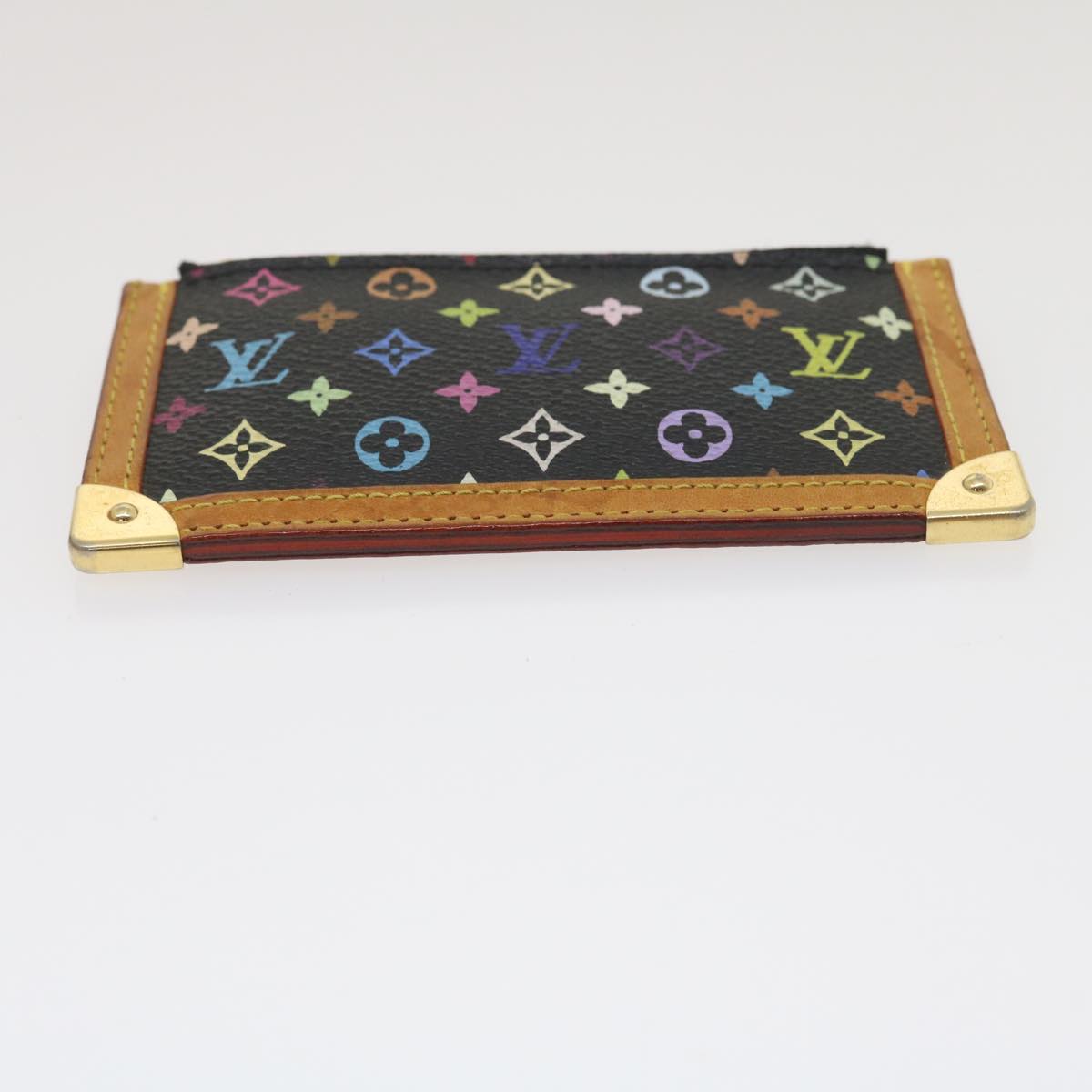 LOUIS VUITTON Monogram Multicolor Pochette Cles Coin Purse Black M92654 yk4243