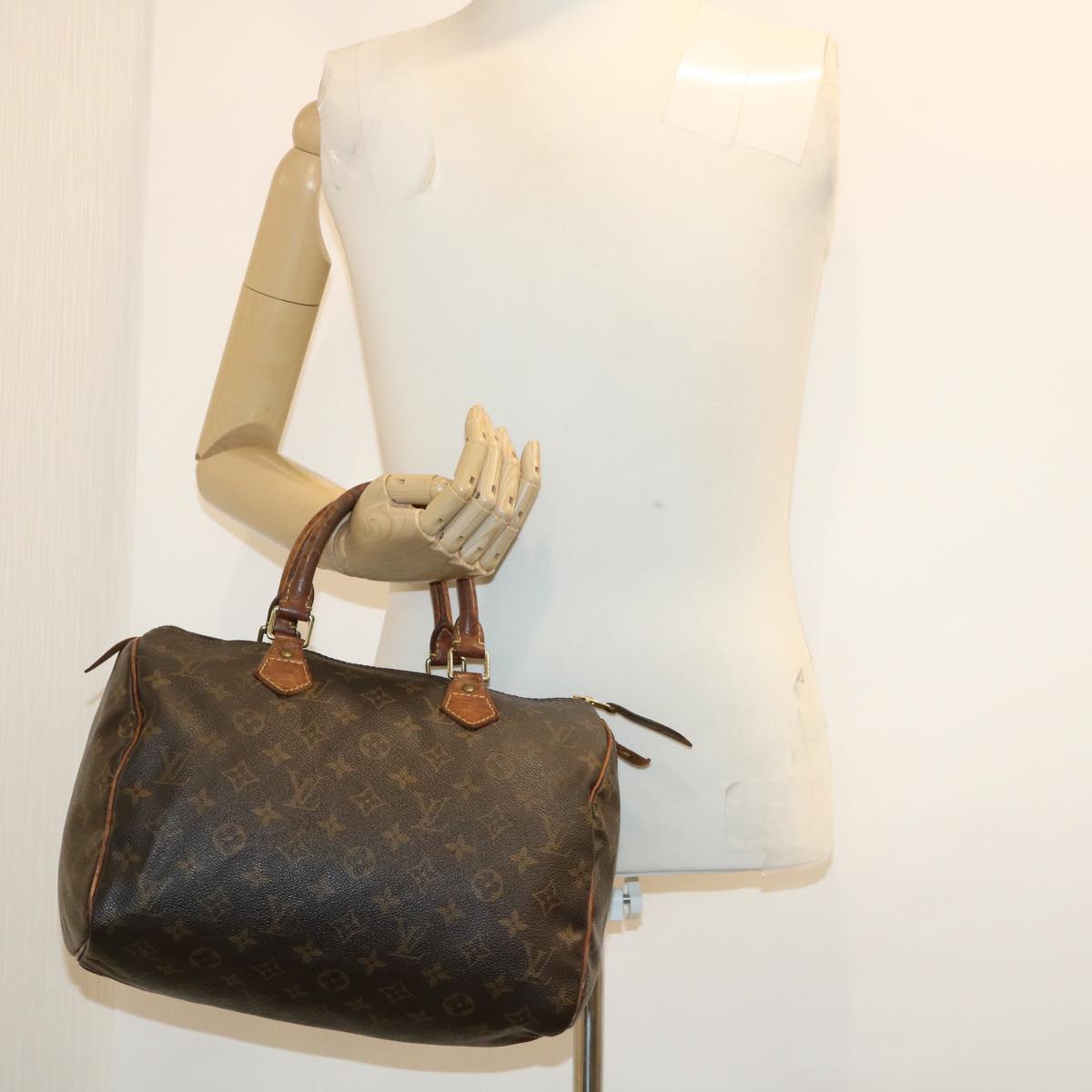 LOUIS VUITTON Monogram Speedy 30 Hand Bag M41526 LV Auth yk4288