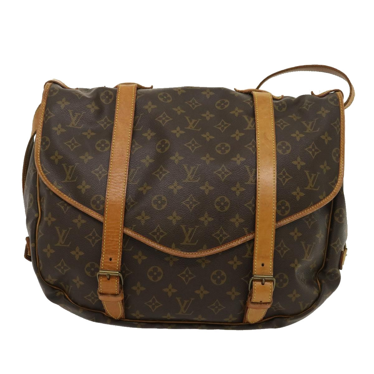 LOUIS VUITTON Monogram Saumur 43 Shoulder Bag M42252 LV Auth yk4353