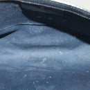 GUCCI GG Canvas Sherry Line Clutch Bag Navy Red Auth yk4501-10