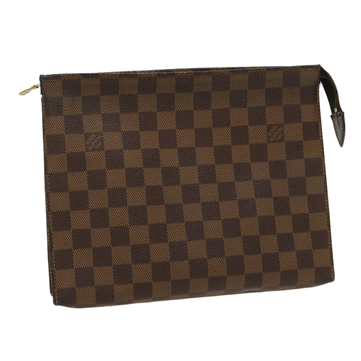 LOUIS VUITTON Damier Ebene Poche Toilette 26 Pouch N47543 LV Auth yk4510