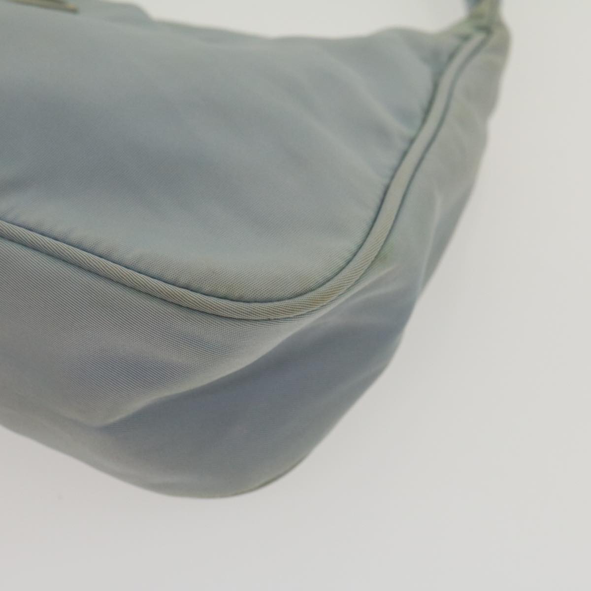 PRADA Pouch Hand Bag Nylon Light Blue Auth yk4554