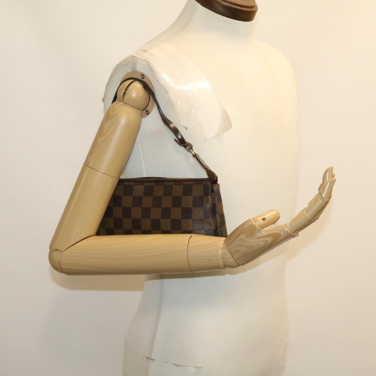 LOUIS VUITTON Damier Ebene Pochette Accessoires Pouch N41206 LV Auth yk4563