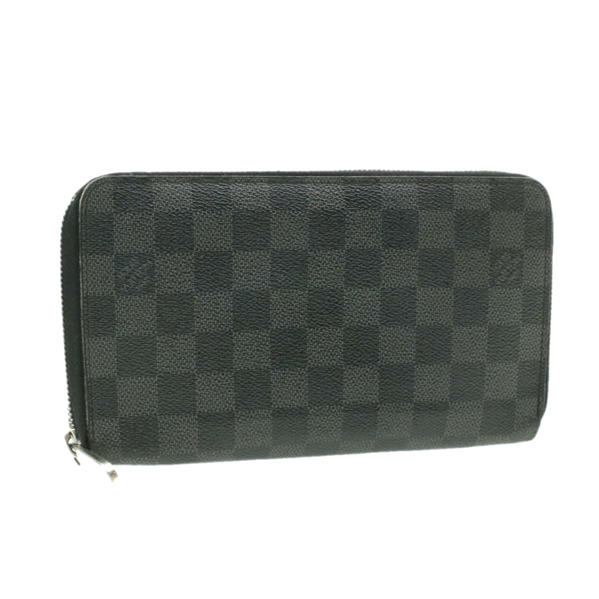 LOUIS VUITTON Damier Graphite Zippy Organizer Long Wallet N63077 LV Auth yk458