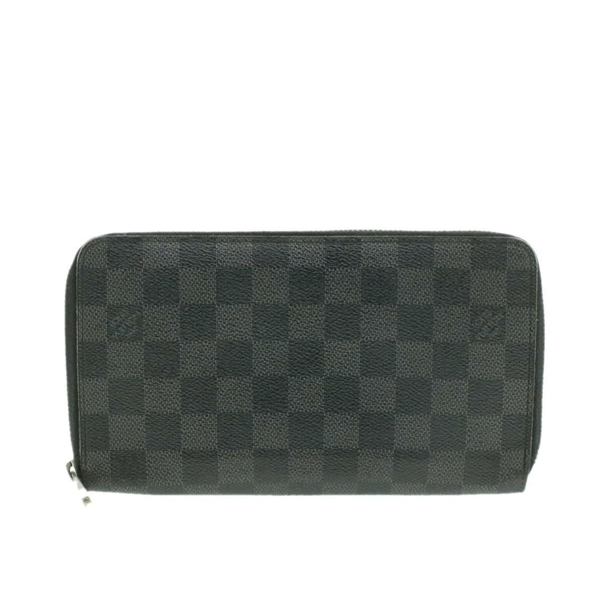 LOUIS VUITTON Damier Graphite Zippy Organizer Long Wallet N63077 LV Auth yk458 - 0