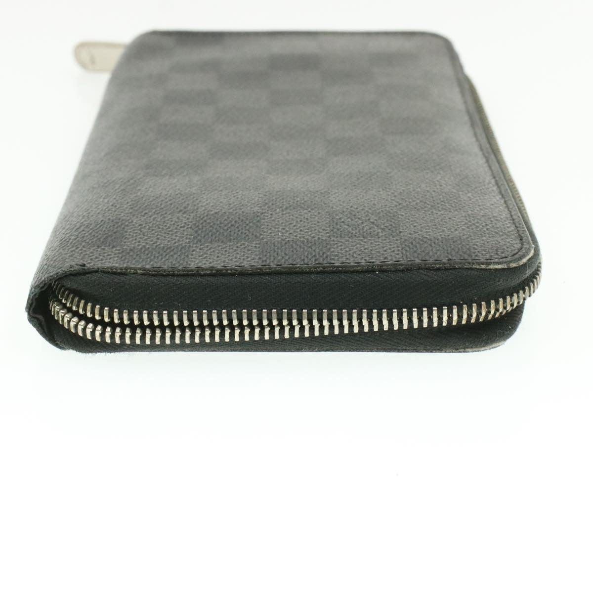 LOUIS VUITTON Damier Graphite Zippy Organizer Long Wallet N63077 LV Auth yk458