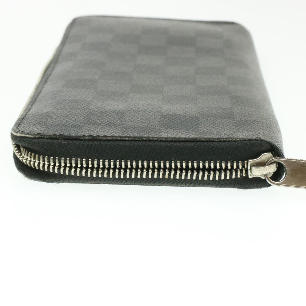 LOUIS VUITTON Damier Graphite Zippy Organizer Long Wallet N63077 LV Auth yk458